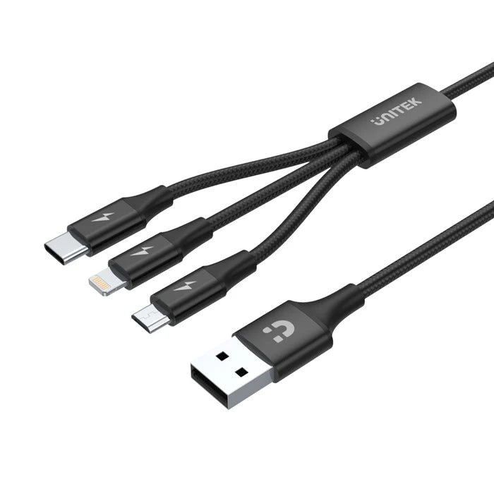 Universal Retractable  3 in 1 Multi Charging  Data Cable