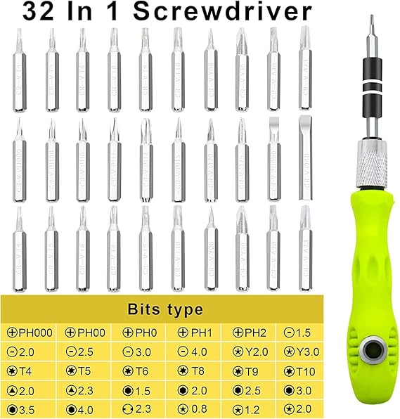 32 in 1 Precision Screwdriver Set, Keyboard and Electronics Repair Tool Kit