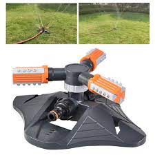 360 Rotating Grass Lawn Water Sprinkler 3 Arms Nozzles