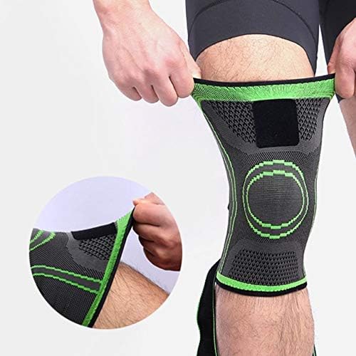 Compression Knee Sleeve Brace with Adjustable Strap for Pain Relief