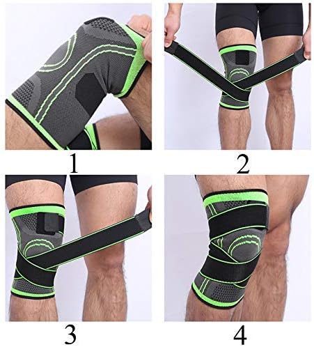 Compression Knee Sleeve Brace with Adjustable Strap for Pain Relief