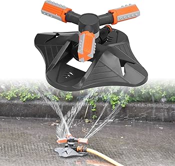 360 Rotating Grass Lawn Water Sprinkler 3 Arms Nozzles